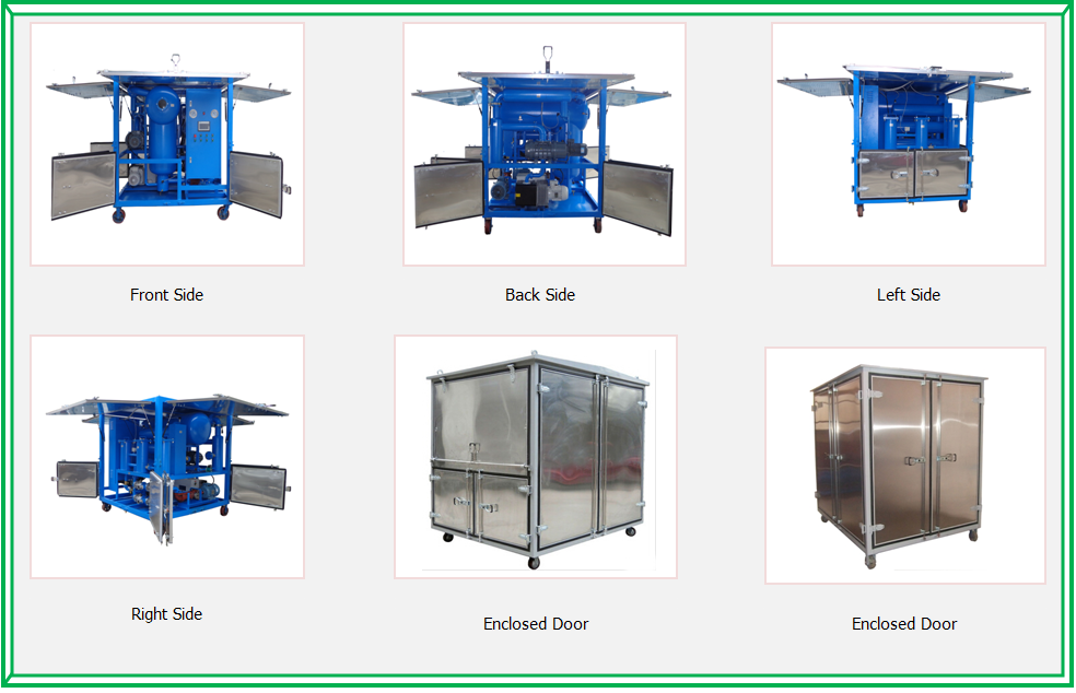 Enclosed Type Transformer Oil Filter Machine 14 Enclosed Doors Appearance