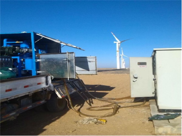 Dielectric Oil Purification System Works For Wind Power Plant