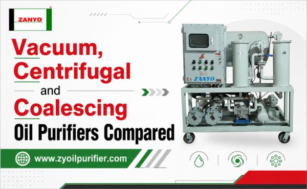 Vacuum, Centrifugal and Coalescing Oil Purifiers Compared