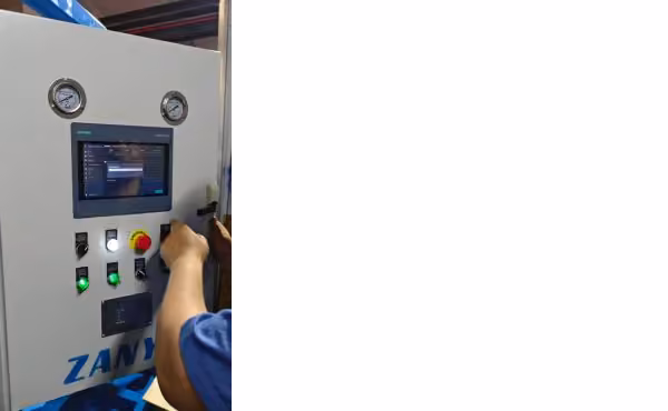 Vacuum Oil Purifier Control Panel in Operation
